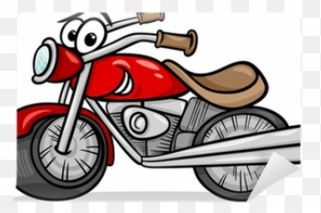 Wall Mural Bike Or Chopper Cartoon Illustration - PIXERSHK Cartoon Images Of Bike png
