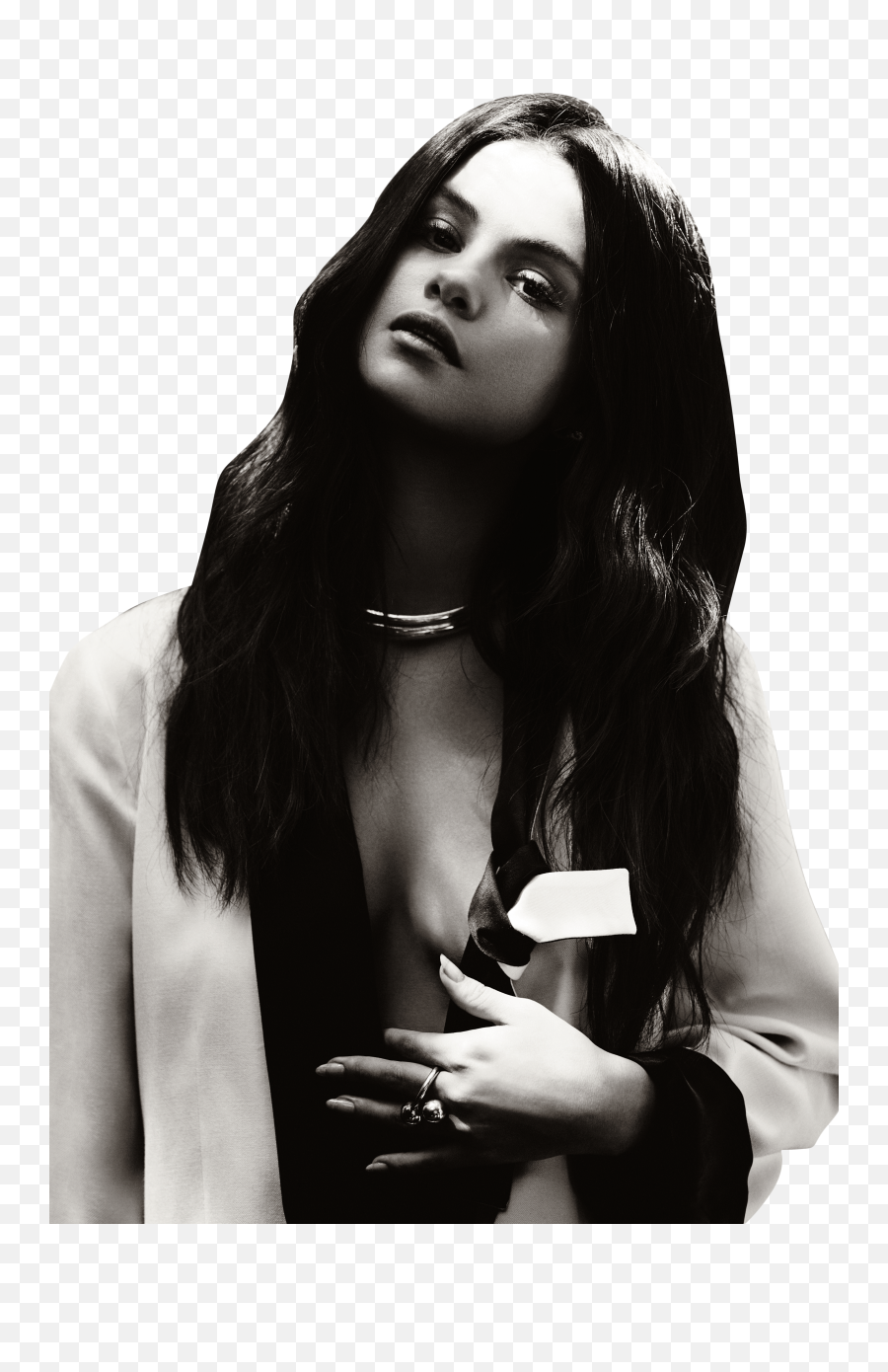 Selena Gomez Black And White Png Image - Selena Gomez Billboard Photoshoot,Selena Png