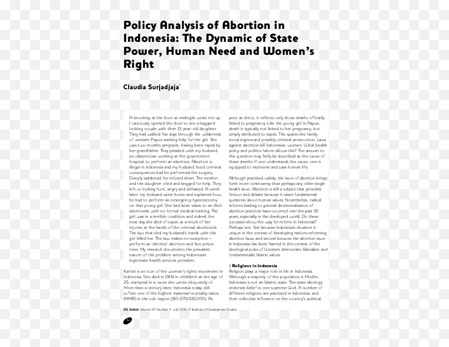 Pdf Policy Analysis Of Abortion In Indonesia The Dynamic - Document Png,Indonesia Icon