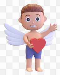 Premium Cupid Holding Love Mail 3d Illustration Download - png