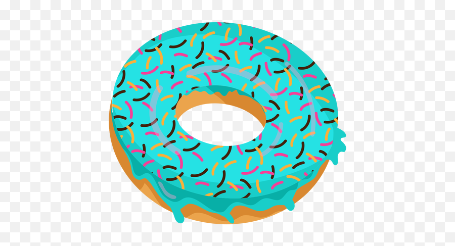 Blue Glaze Doughnut Illustration - Transparent Png U0026 Svg Circle,Donut Transparent Background