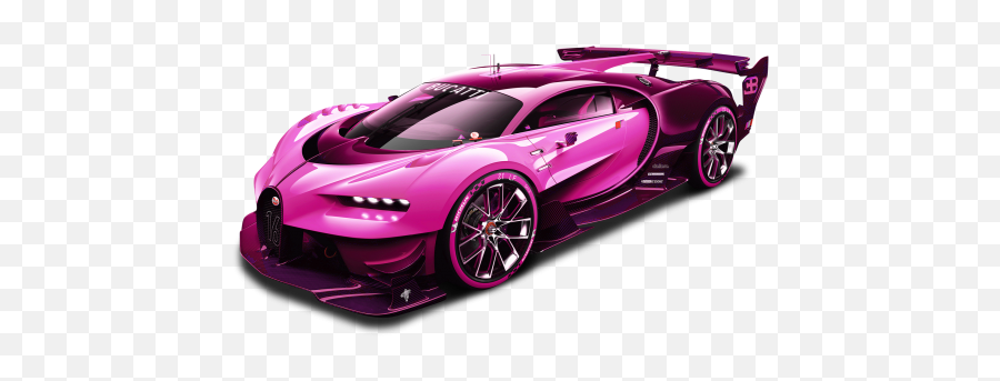 Hot Pink Sports Car - Bugatti Vision Gt Png,Pink Car Png
