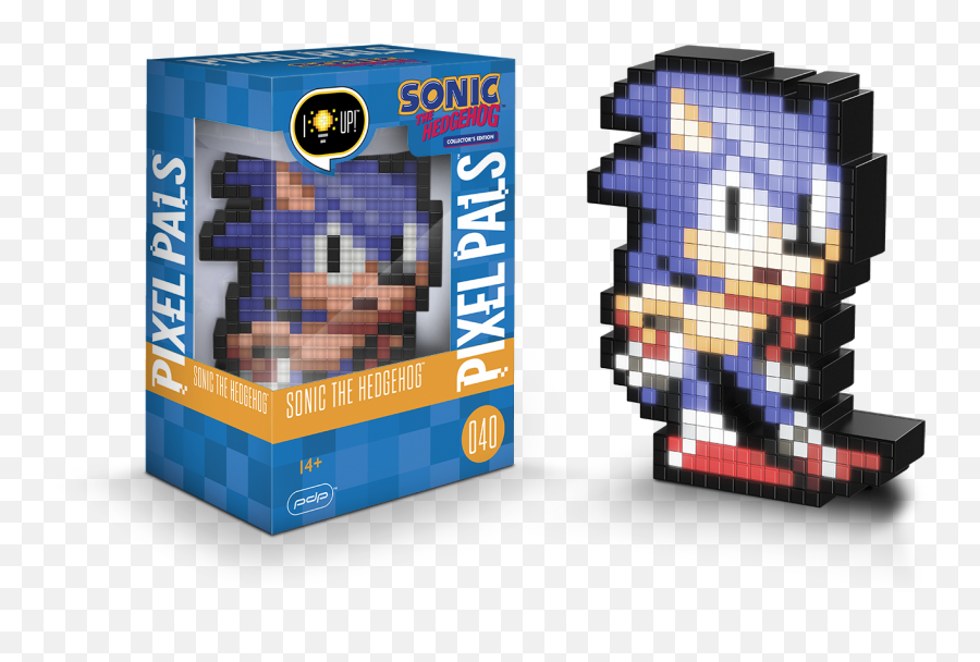 Amazoncom Pdp Pixel Pals Sonic The Hedgehog Collectible - Pixel Pals Sonic The Hedgehog Png,Sonic & Knuckles Logo