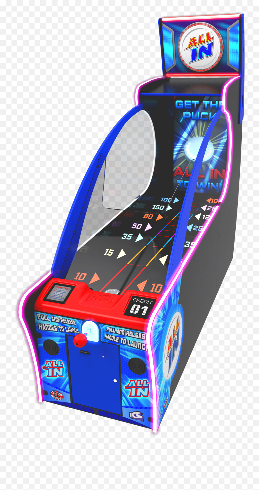 All In - Skill Redemption Arcade Game U2022 Sega Arcade All In Arcade Game Ice Png,Arcade Cabinet Png