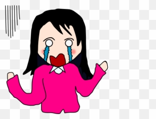 Anime Girl Clipart Little Cry Png - Clip Art Library Crying Cartoon Girl Png,Cry Png