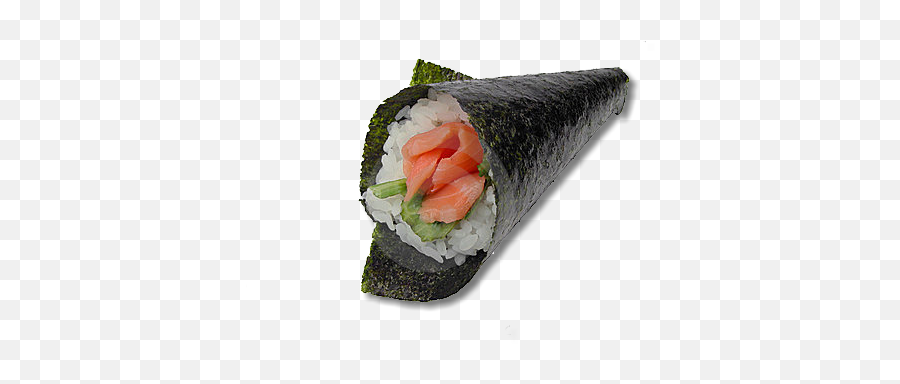 Download Raw Rolls Or Hand Roll - Salmon Sushi Hand Roll Sushi Salmon Hand Roll Png,Sushi Transparent