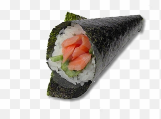 Download Raw Rolls Or Hand Roll - Salmon Sushi Hand Roll Sushi Salmon Hand Roll Png,Sushi Transparent