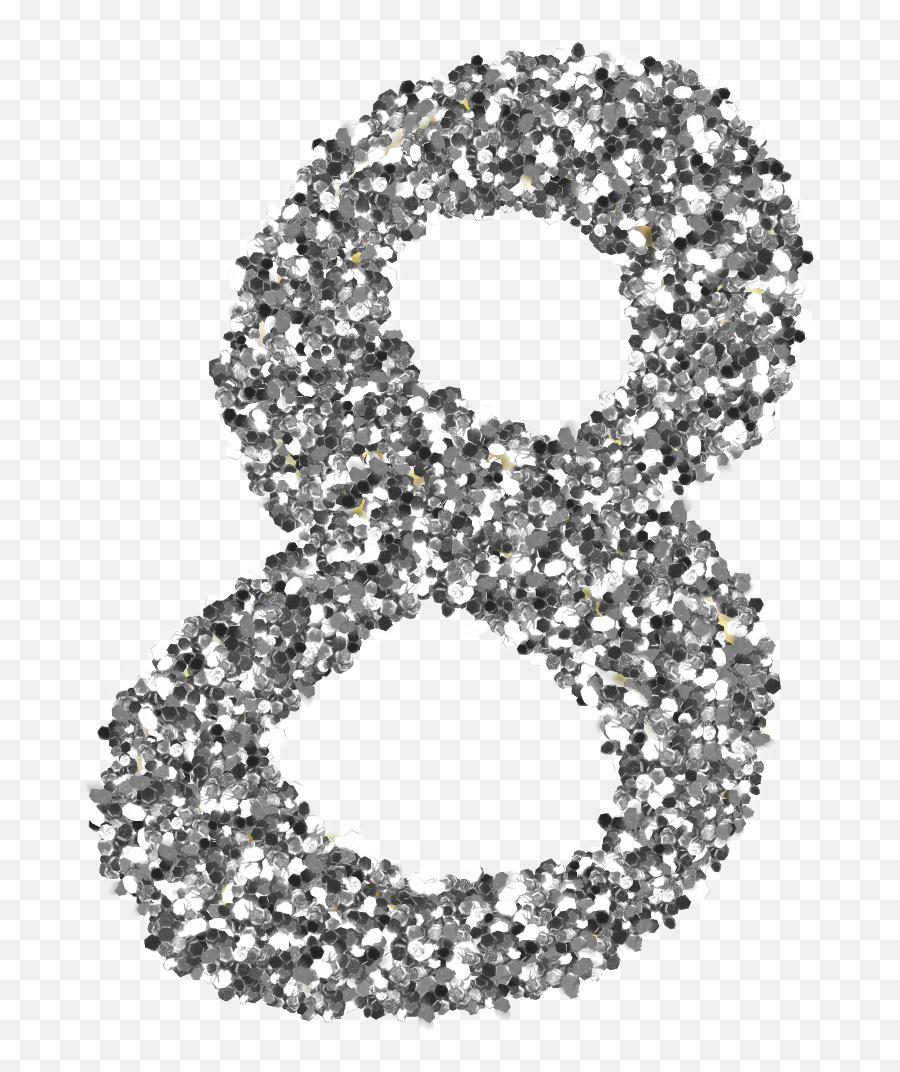 Download Hd - Silver Glitter Numbers Png,Silver Glitter Png