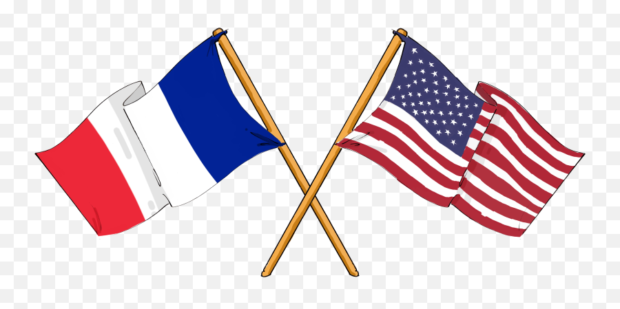 France Clipart Bastille Day - France And Us Flags Full French And American Flag Png,Flags Png