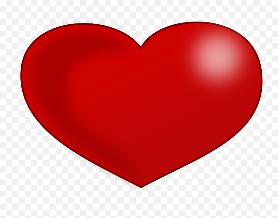 Download Hd Red Glossy Valentine Heart Png Transparent - Big Red Heart,Valentines Png