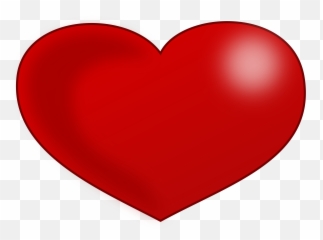 Download Hd Red Glossy Valentine Heart Png Transparent - Big