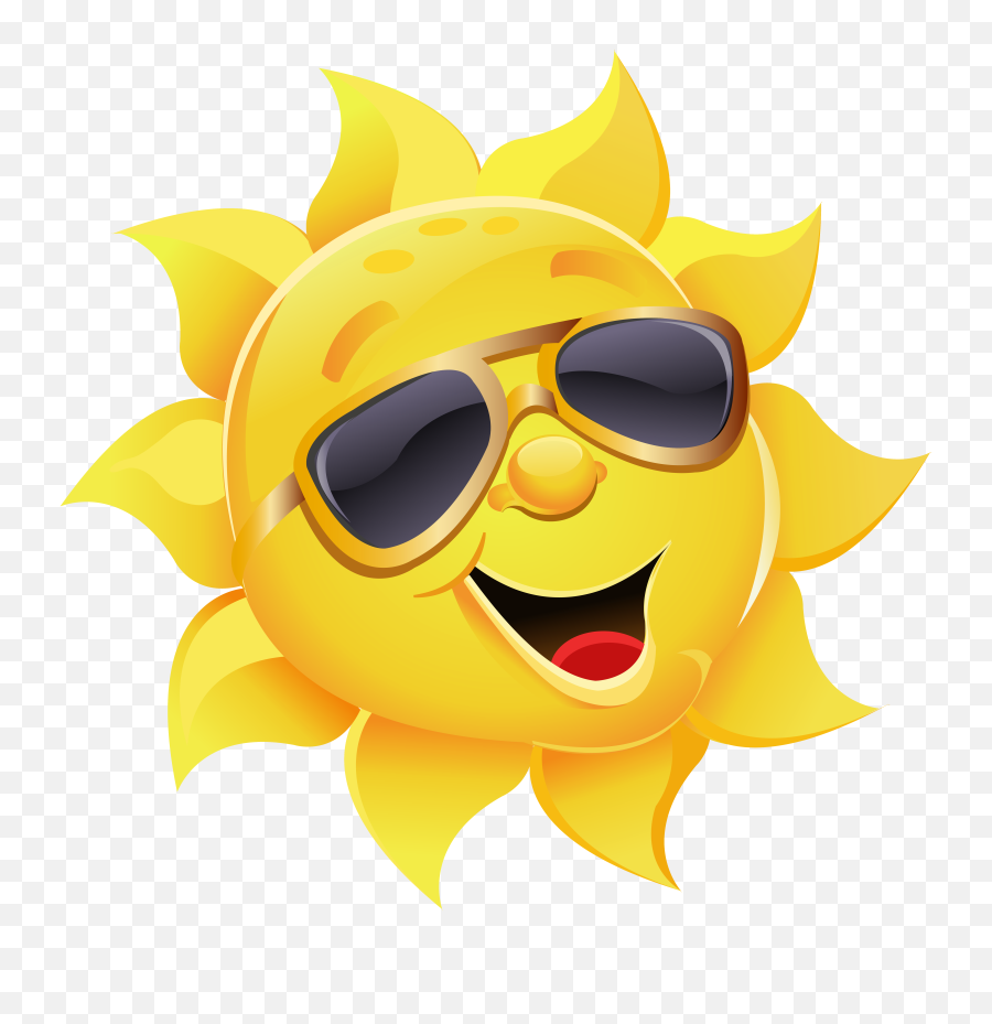 Pin - Sun Wearing Sunglasses Transparent Png,Summer Clipart Png