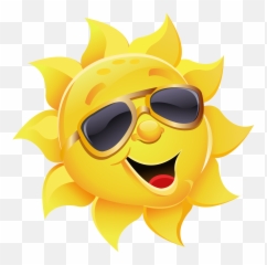 Pin - Sun Wearing Sunglasses Transparent Png,Summer Clipart Png