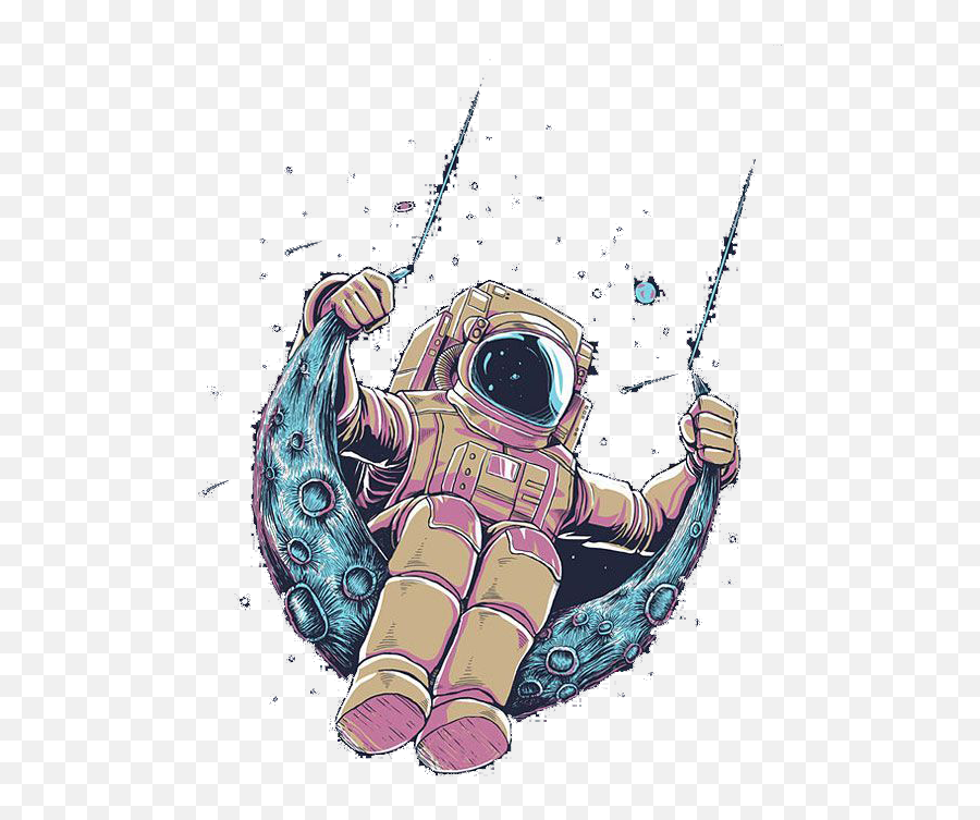 Arts Drawing Hq Image Free Png - Astronaut Illustration,Astronaut Clipart Png