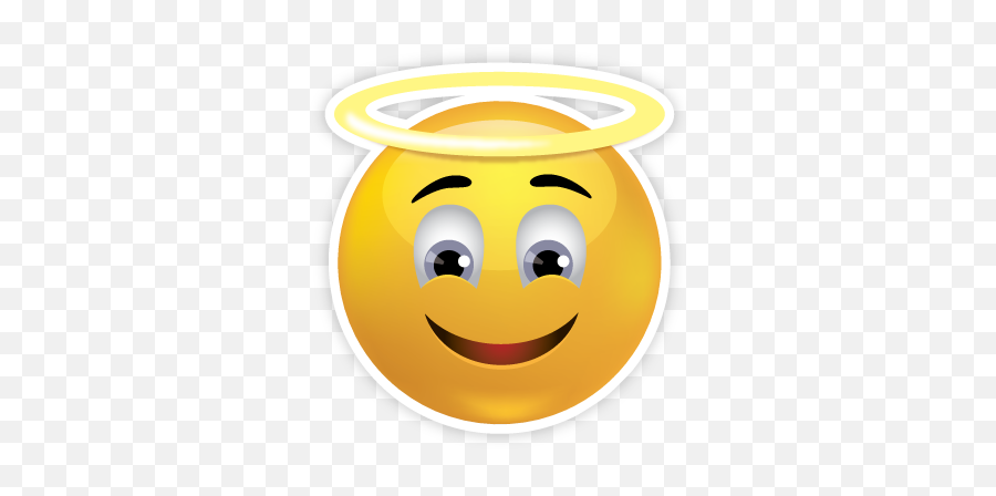 Download Emoji Faces - Angel Emoji Full Size Png Image Angel Emoji Transparent Background,Emoji Faces Png