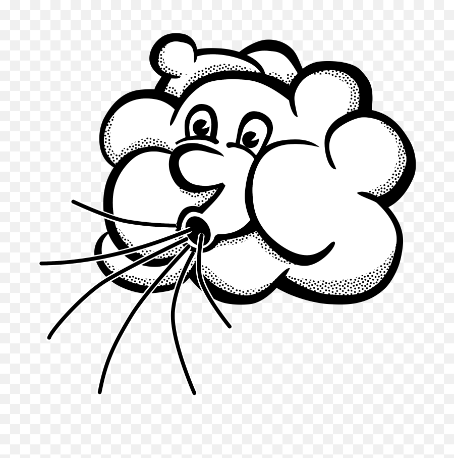 Wind Blowing Cloud - Transparent Windy Clipart Png,Wind Png
