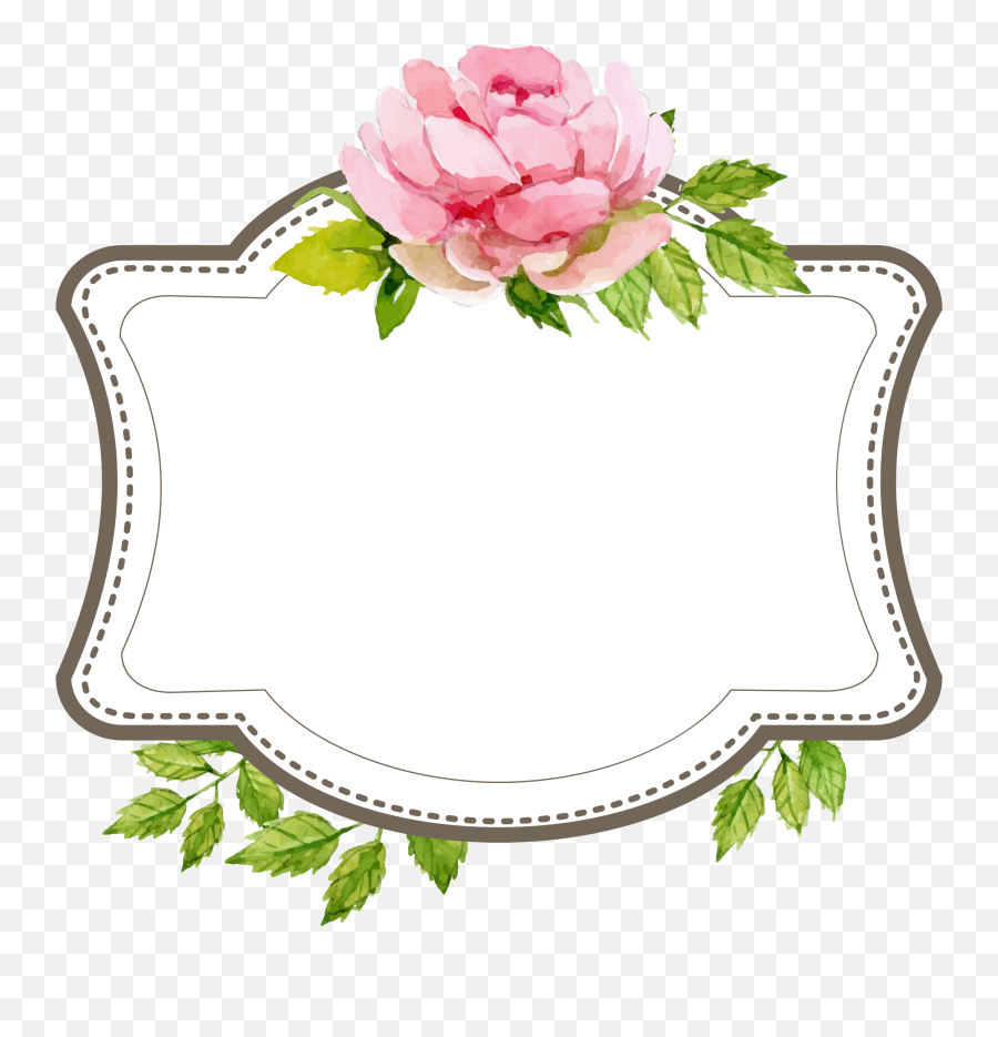 Download Beautiful Text Engagement Label Wedding Border - Wedding Frame Vector Png,Wedding Border Png
