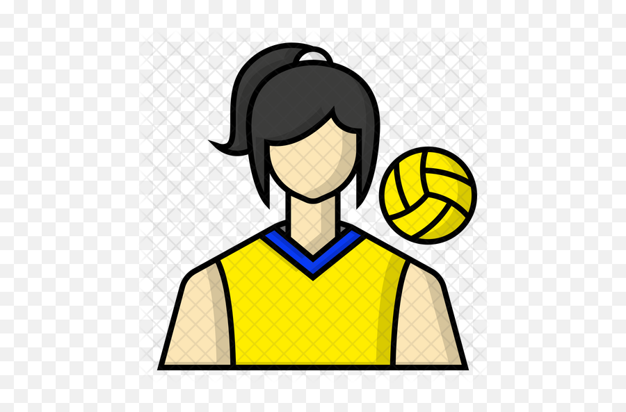 Volleyball Player Icon Of Colored - Cartoon Png,Volleyball Player Png