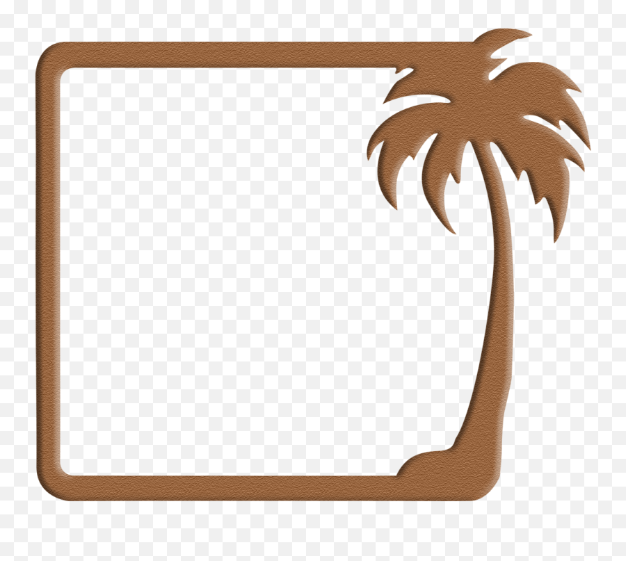 Clipart Frame Beach - Palm Tree Frame Transparent Png Beach Frame Clipart Png,Transparent Frame Clipart
