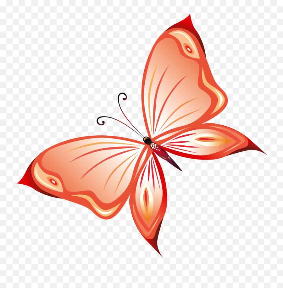 Transparent Red Butterfly Png Clipart Clip Art - Desenho Borboleta Vermelha Png,Butterflies Png