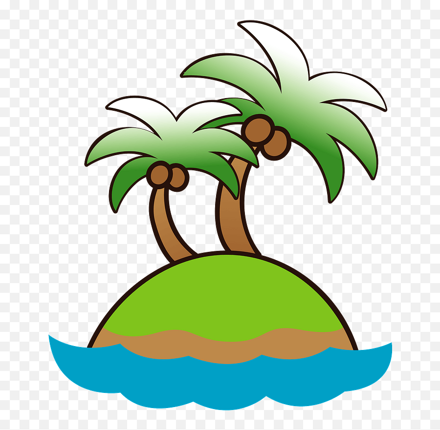 Palm Trees Island Clipart - Island Clipart Png,Island Transparent