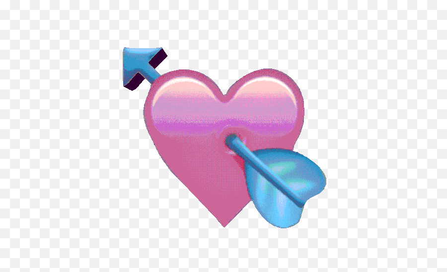 Pierced Heart Emoji Animated Sticker Gif Gfycat - Iphone Heart Emoji Png,Emoji Hearts Transparent