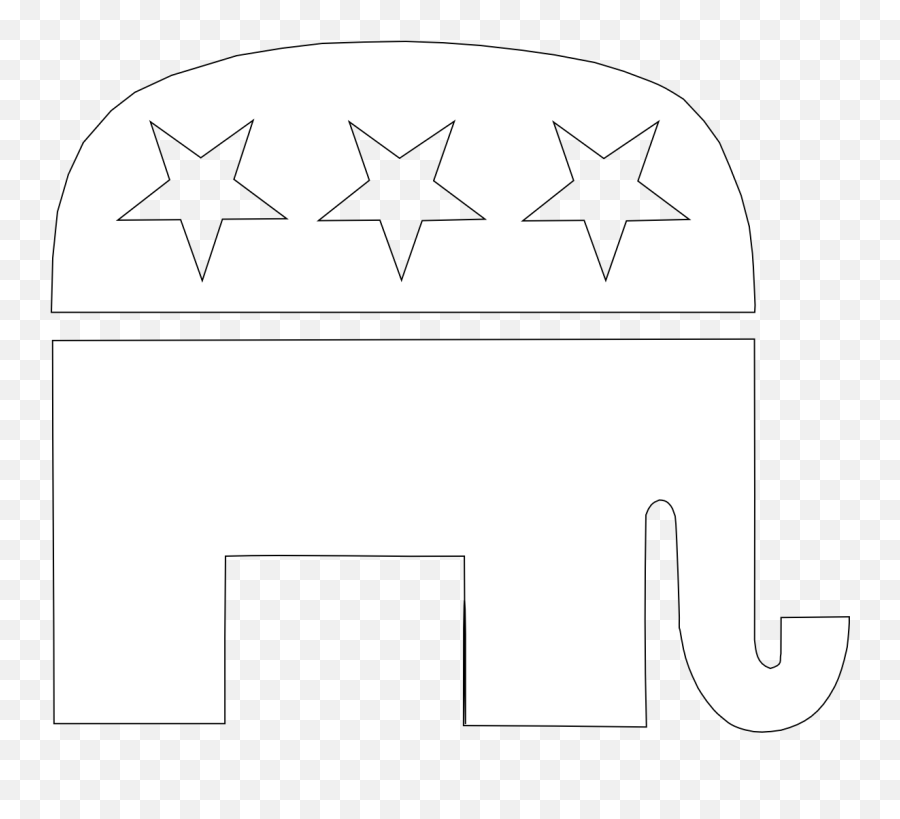 Republican Elephant Png Hd - Republican Party Black And White,Republican Symbol Png