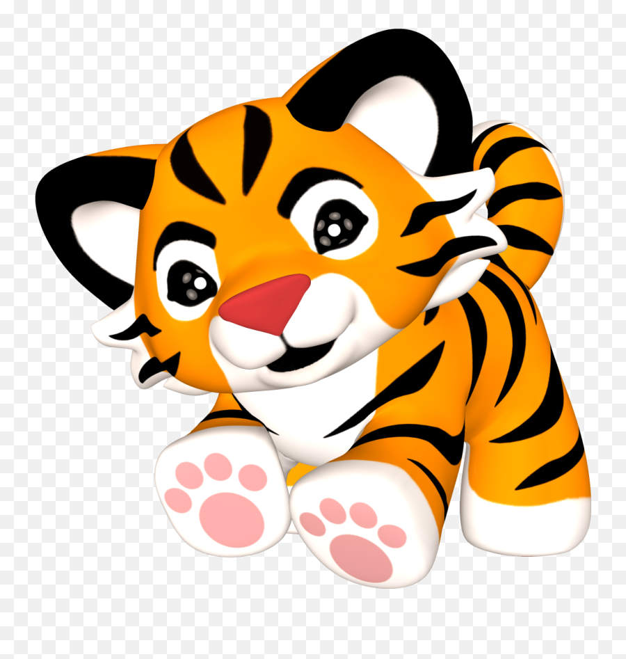 Free Tiger Paws Clip Art - Cute Baby Tiger Clipart Png,Tiger Paw Png