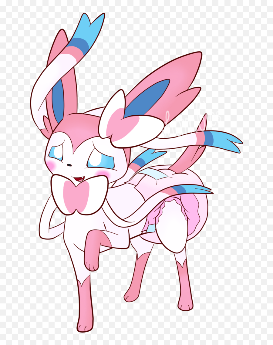 Pokemon Sylveon In Diapers Clipart - Sylveon Wearing A Diaper Png,Sylveon Png