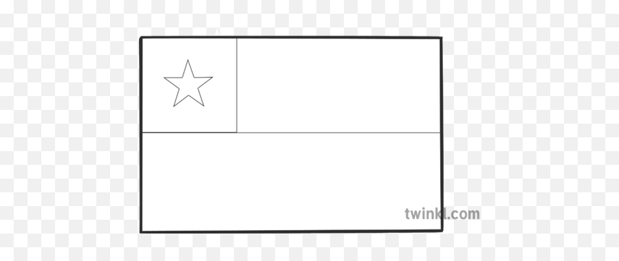 Chile Flag Black And White Illustration - Horizontal Png,Chile Flag Png