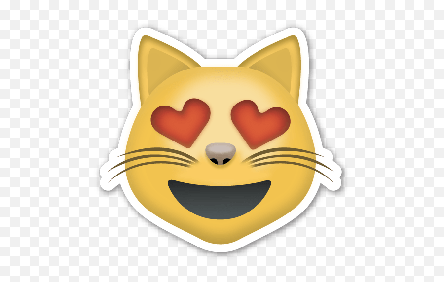 Heart Eyes Emoji Transparent Png - Emoji Png Cat,Eye Emoji Transparent