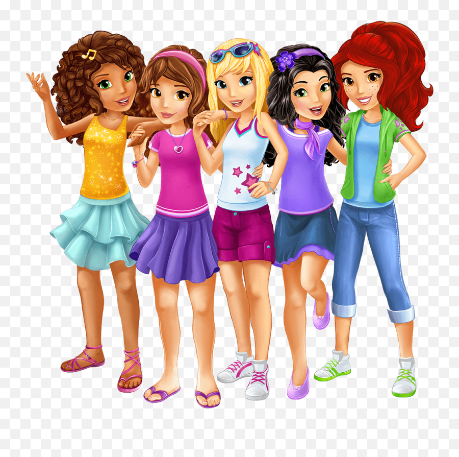 Main Characters Transparent Png - Lego Friends Characters,Friends Transparent