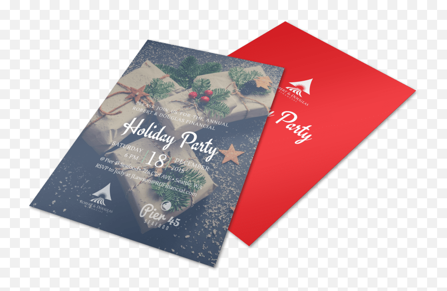 Christmas Holiday Party Flyer Template - Flyer Png,Holiday Party Png