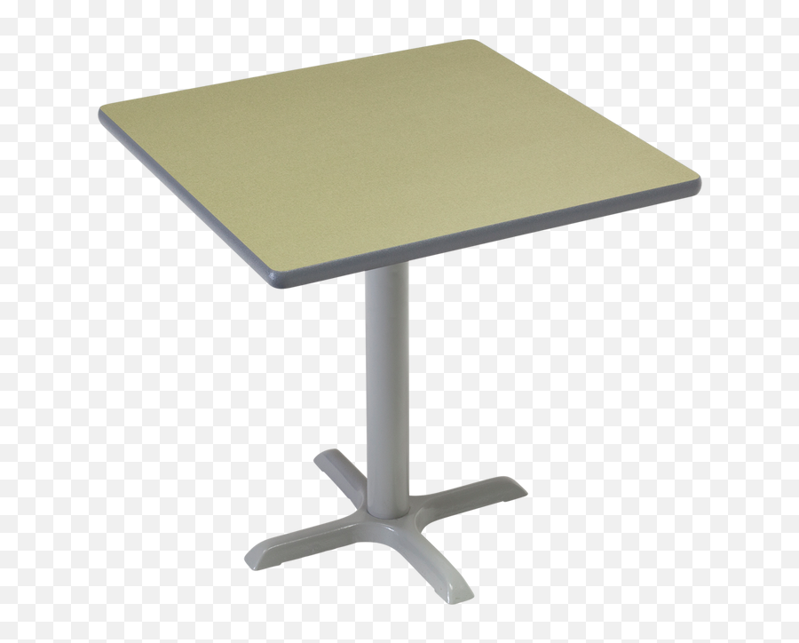 Amtab Pt3030 Square Cast Iron Cafe Table With Pedestal Base 30 W X L - Solid Png,Cafe Table Png