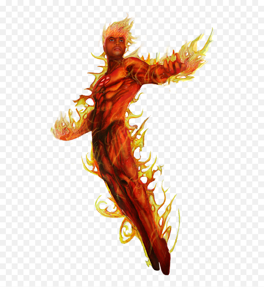 Png Transparent Human Torch - Comic Fantastic Four Human Torch,Torch Png