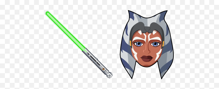 Star Wars Ahsoka Tano Lightsaber Cursor U2013 Custom - Dessin Star Wars Hasoka Png,Rey Star Wars Icon