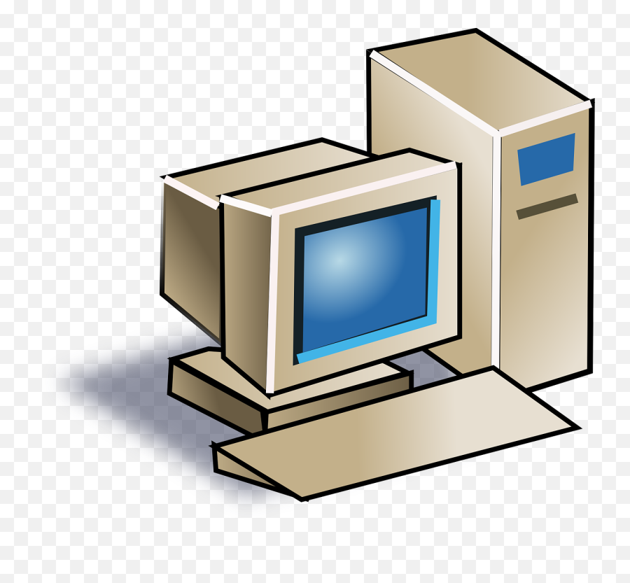 Crt Monitor Old - Computer Clip Art Png,Old Computer Png