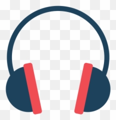 Flat Headphone Icon - Head Phone Vector Png,Headphones Clipart Transparent