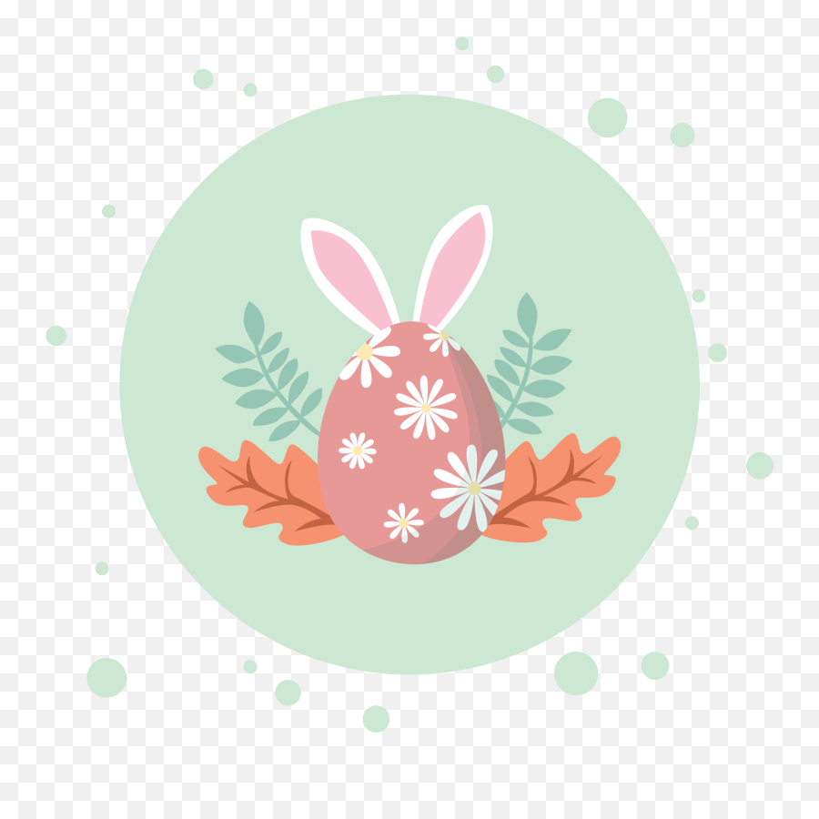 Easter Egg Plant Circle Bubbles Icon Graphic By Soe Image - Easter Png,Plant Based Icon