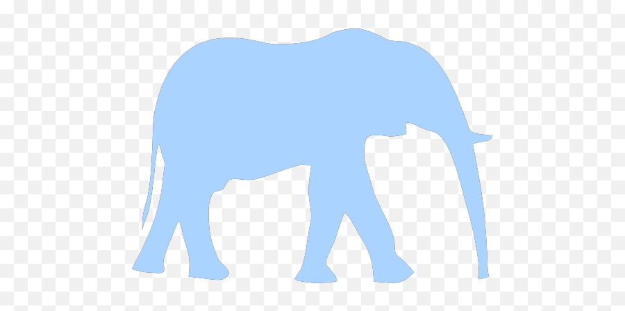 Blue Elephant Png Svg Clip Art For Web - Download Clip Art Silhouette Elephant Outline,Elephant Tusk Icon