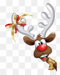 Funny Christmas Reindeer Clipart - Funny Reindeer Clipart Png,Reindeer Clipart Png