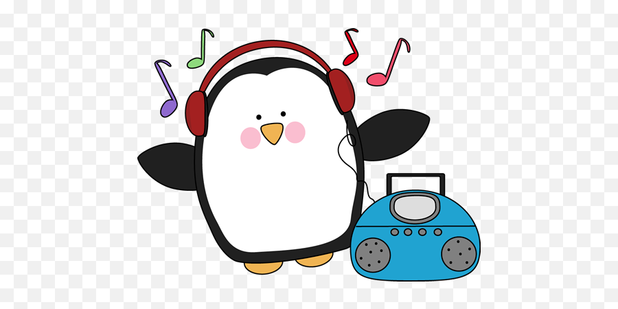 Download Hd Penguin Pencil And In Color - Penguin Listening Penguin Music Clipart Png,Music Clipart Transparent