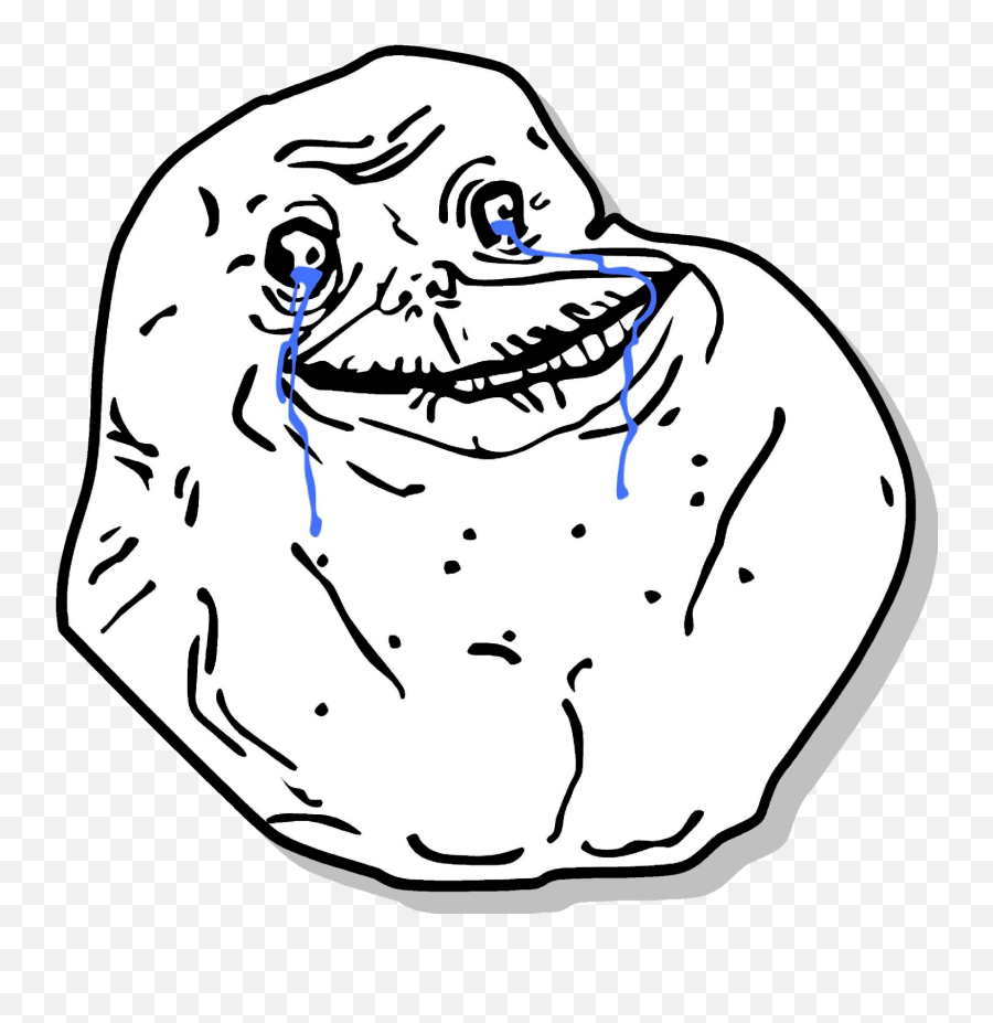 Download Forever Alone Png - Forever Alone Meme Face,Forever Alone Png