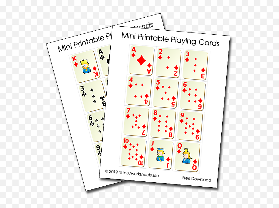 Mini Printable Playing Cards - Printable Mini Playing Cards Png,Deck Of Cards Png