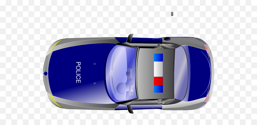 Police Car Clip Art - Vector Clip Art Online Top View Transparent Car Png,Cop Car Png