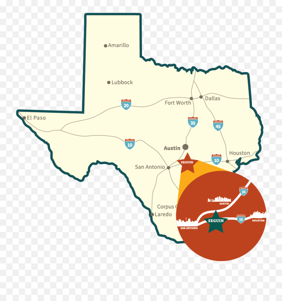 Location U0026 Transportation In Seguin - Seguin Texas Map Png,Texas ...