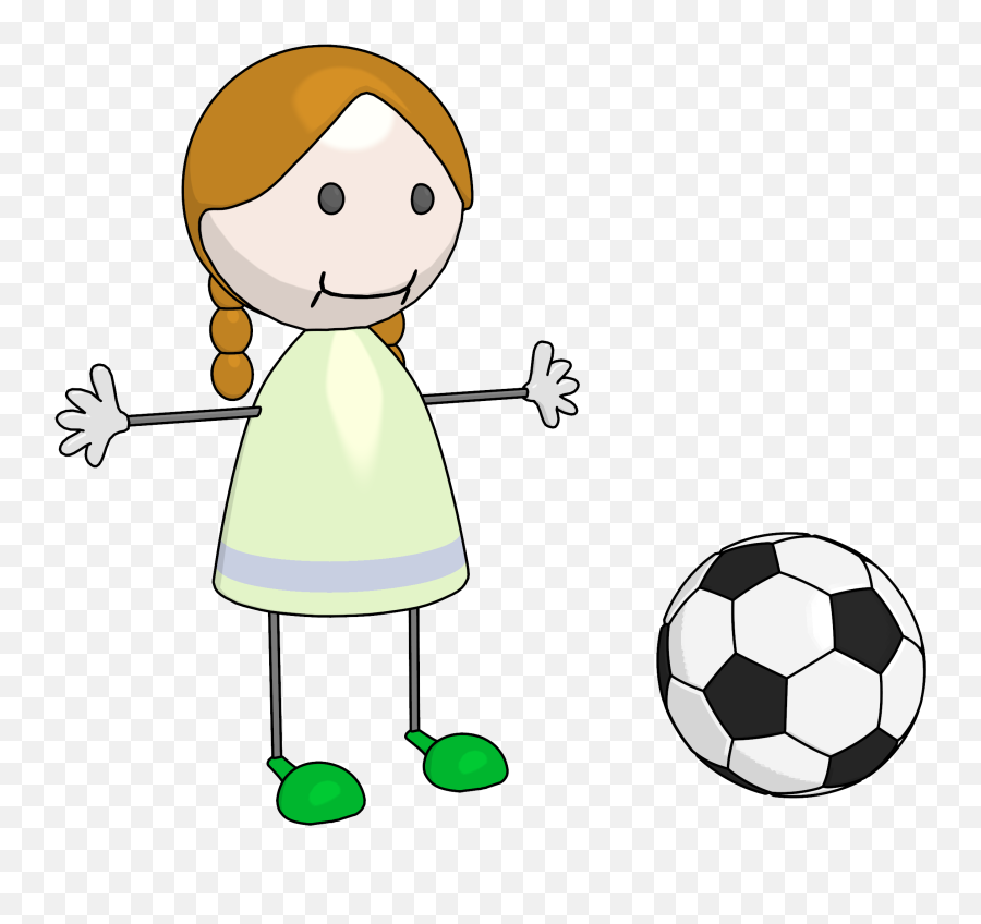 Smiley Girl Catch Ball Clipart U2013 Clipartlycom - Cartoon Png,Soccer Ball Clipart Png
