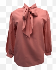 80u0027s Pink Neck Tie Blouseby Joanna - Formal Wear png