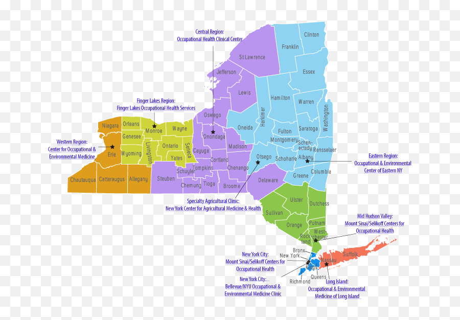 Occupational Health Clinic Locations And Phone Numbers - New York State Clipart Png,New York State Png