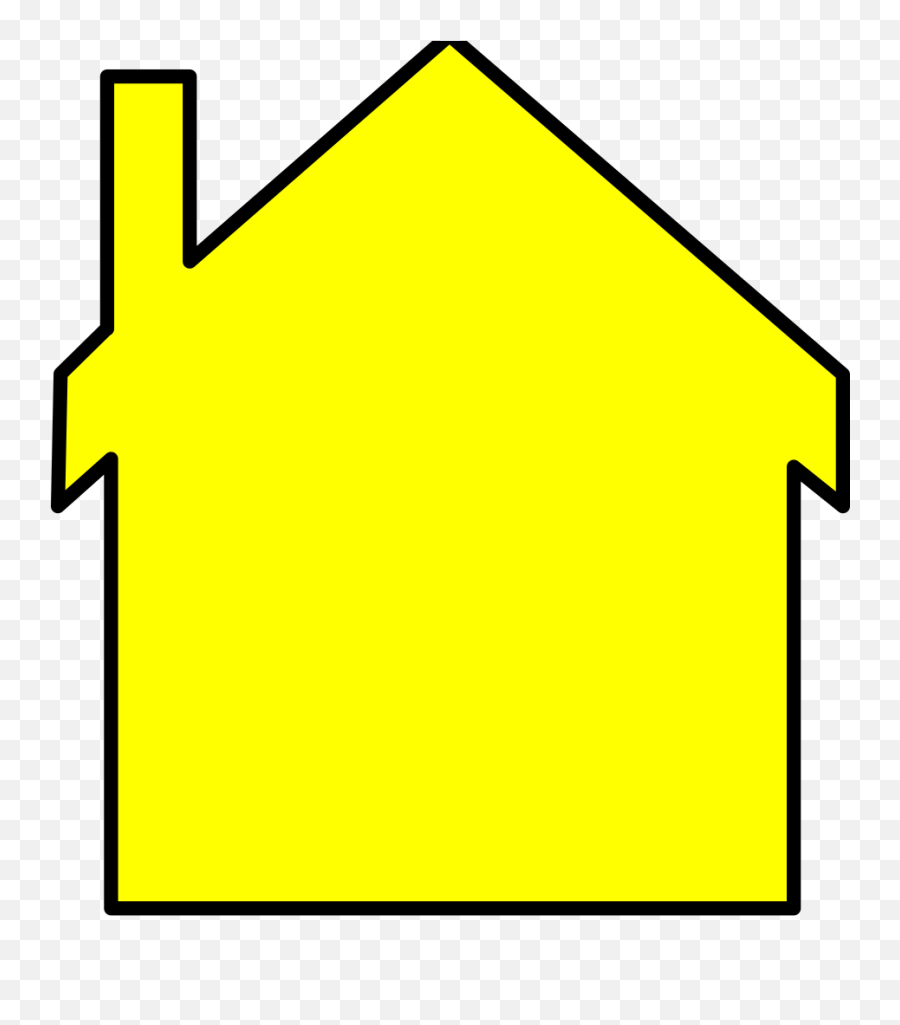Yellow House Outline Png Svg Clip Art - Clip Art,House Outline Png
